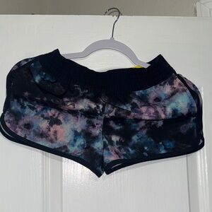 Kids Tie-Dye Swim Trunks - Black with Pastel Accents